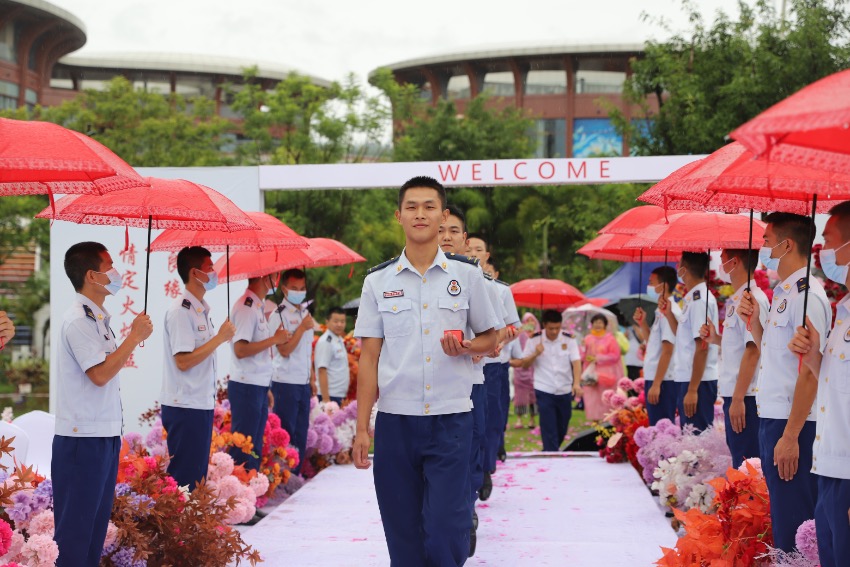 婚禮現(xiàn)場(chǎng)。四川森林消防總隊(duì)供圖