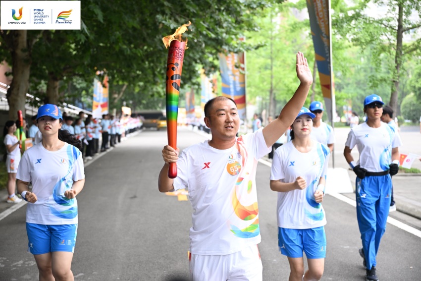 大運會火炬傳遞成都站。大運會組委會供圖