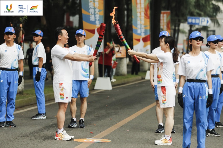 大運會火炬傳遞成都站。大運會組委會供圖