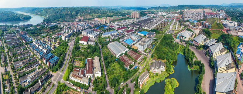 鳥瞰四川瀘州白酒產業園區。瀘州白酒產業園區供圖